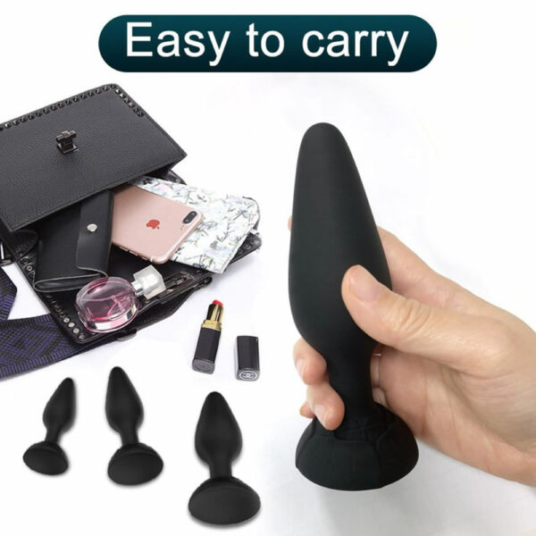 Lolita-erotic-shop-Butt-plug-set-rola-Rose-black-2 Komplet analnih čepov Rola Rose črn