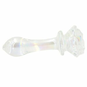 Steklen analni čep Rose Flower