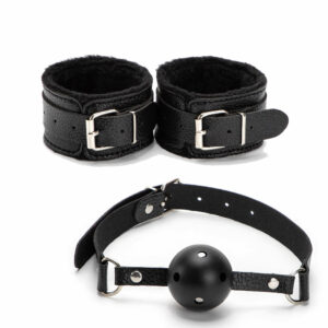 7 delni BDSM komplet Lichee črn