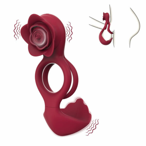 Rose Clit Stimulator Cock Ring