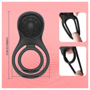 Dvojni vibracijski obroček z app Rose Shackle