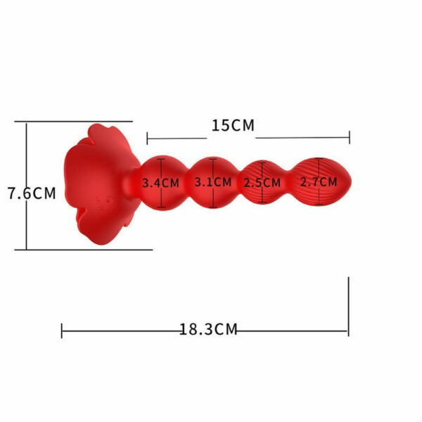 Lolita-erotic-shop-Rotating-beads-remote-control-Rose-4 Dimenzije za Rotacijske analne kroglice Rose