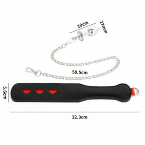 Ploščat bič s kovinskim analnim čepom