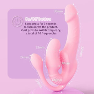 Lolita-erotic-shop-Strapless-strap-on-triple-pink-5 Trojni strap on dimenzije