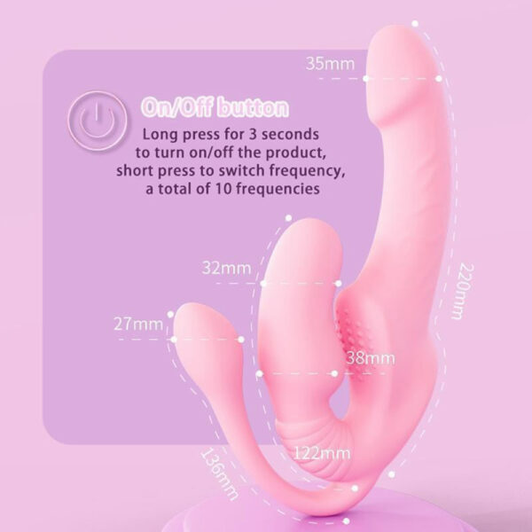 Lolita-erotic-shop-Strapless-strap-on-triple-pink-5 Trojni strap on dimenzije