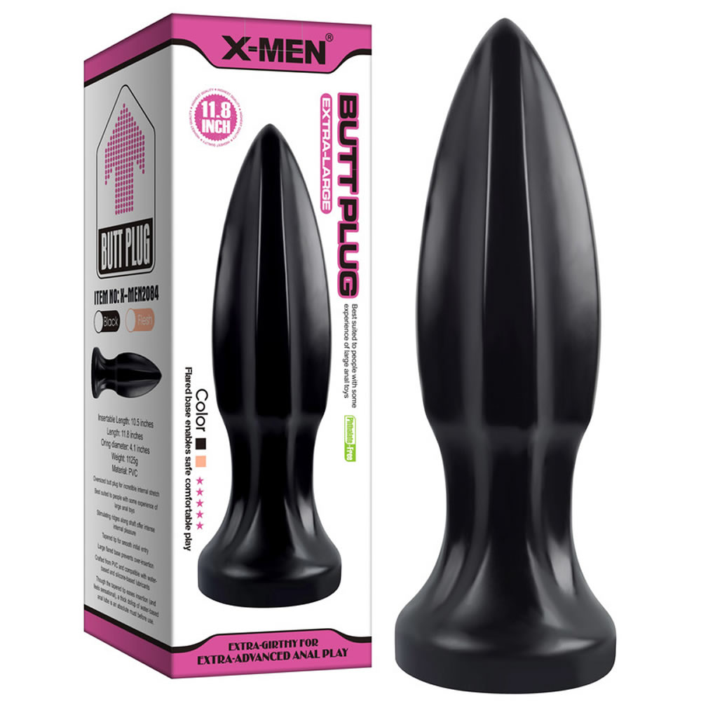 Lolita-erotic-shop-X-men-Extra-large-stripes-butt-plug-1 Analni čep X men Stripes Extra girthy