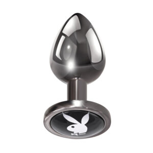 Kovinski analni čep Playboy Tux mali