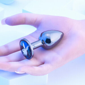 Kovinski analni čep Playboy Tux mali