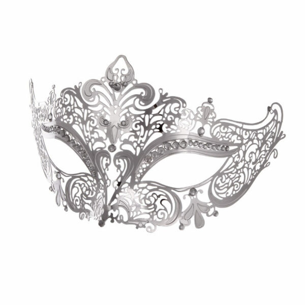 Lolita-erotic-shop-Beneska-maska-z-diamantki-srebrna-2 Srebrna beneška maska z diamantki