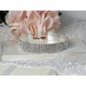 Choker - Ovratnica z diamantki