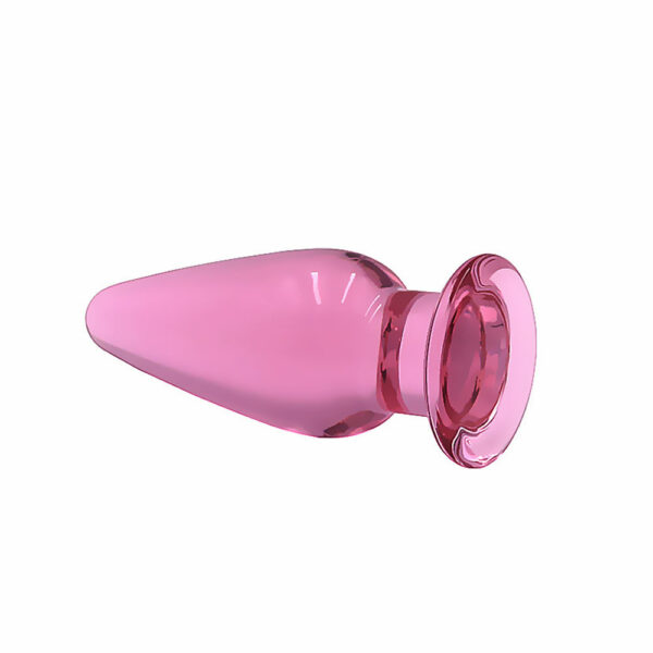 Steklen analni čep Pink lady