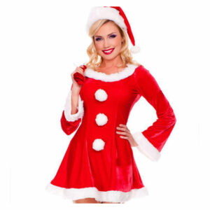 Obleka za božičko s kapo in vrečko