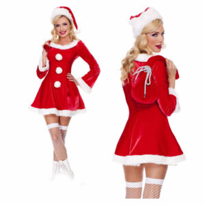 Obleka za božičko s kapo in vrečko