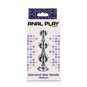 Analne kroglice z diamantom Diamond star beads