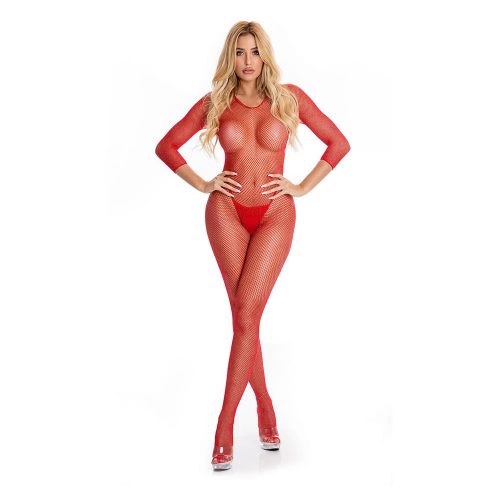 Catsuit-Pink-Lipstick-Risque-rdec-1 Catsuit z razporkom Risque Pink Lipstick