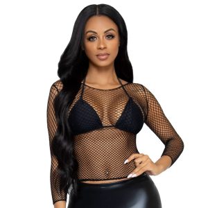 Mrežasta majica z dolgimi rokavi 8278 Leg Avenue