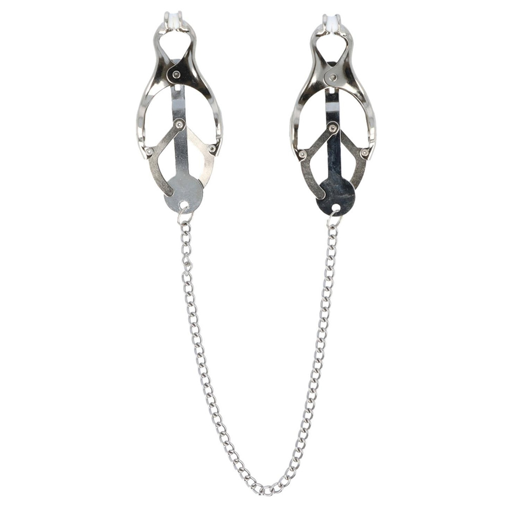 Lolita-erotic-shop-Virgite-nipple-clamps-with-chain-870359-2 Sponke za bradavice s srebrno verižico Virgite