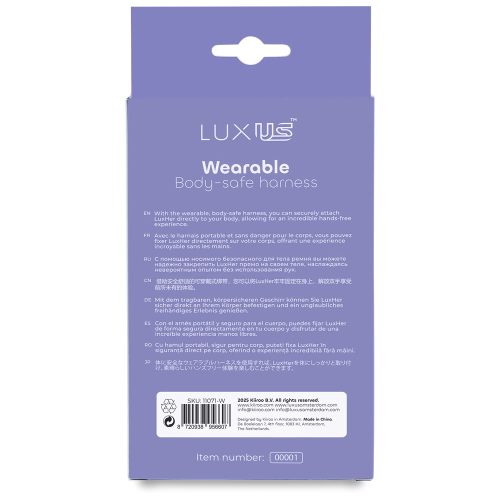 Zadnja stran embalaže Luxus harness