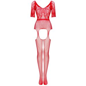 Beauty-NightCourtney-catsuit-rdec-3 Elastičen bodisuit Courtney rdeč Beauty Night