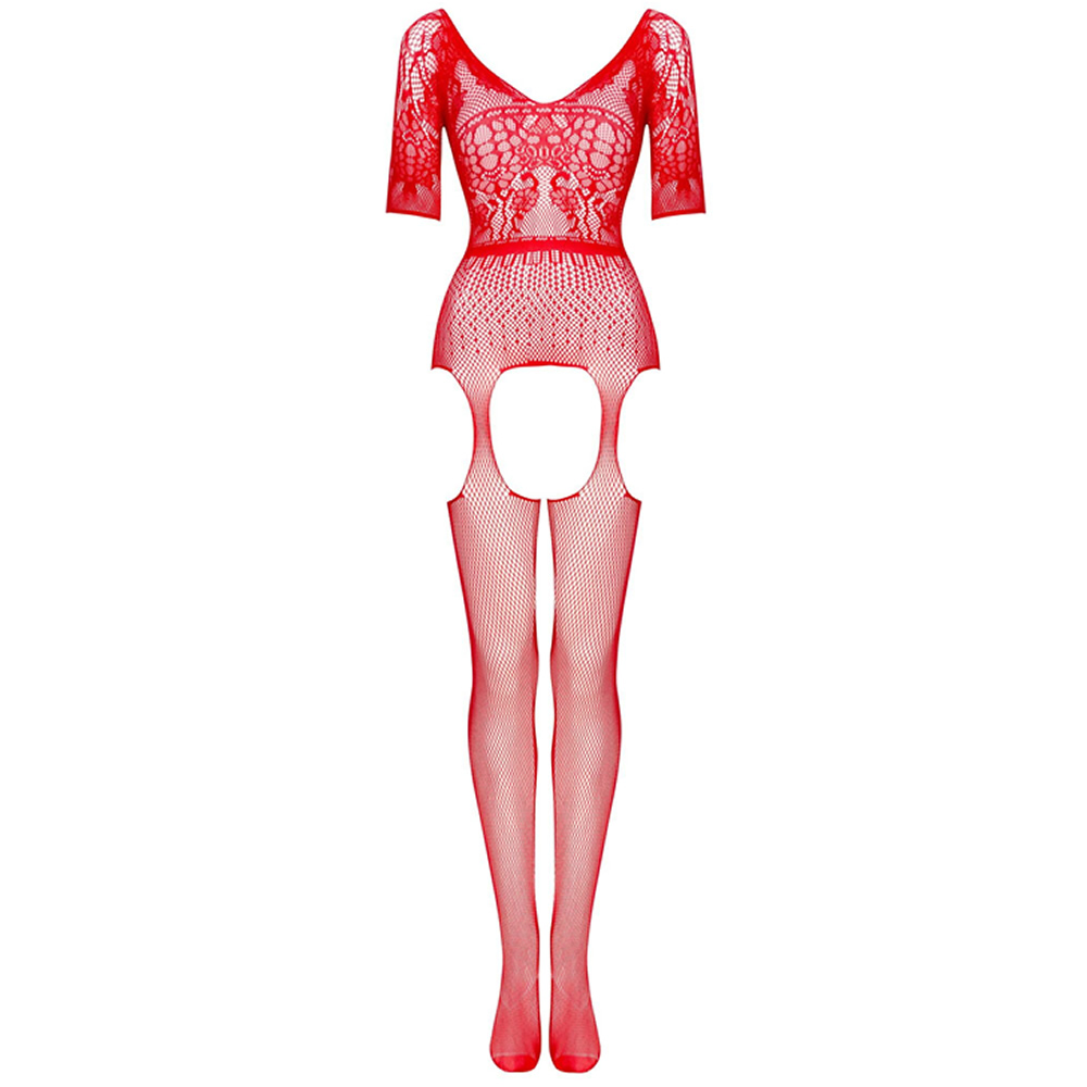 Beauty-NightCourtney-catsuit-rdec-3 Elastičen bodisuit Courtney rdeč Beauty Night