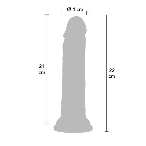 Inferno Realistic dildo tekoči silikon 23 cm