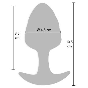 Dimenzije ToyJoy Crystal butt plug moder