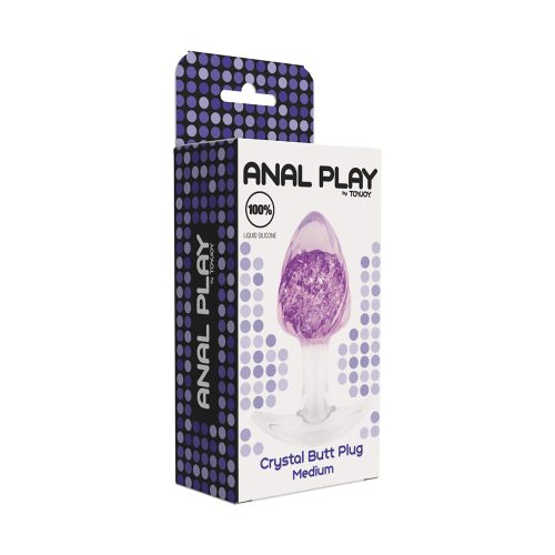Embalaža Crystal butt plug vijoličen