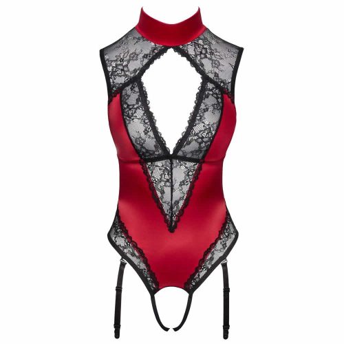 Lolita-Lifestyle-Body-z-razporkom-rdec-Cottelli-Lingerie-2643693-1 Rdeč bodi s čipko in razporki Cottelli Lingerie