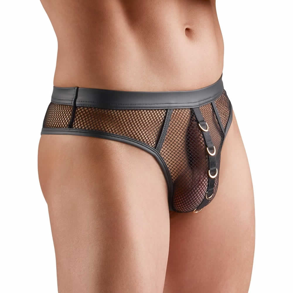 Lolita-Lifestyle-moske-tanga-hlacke-s-kovinskimi-obrocki-svenjoyment-2111799-2 Moške tanga hlačke iz mreže Svenjoyment