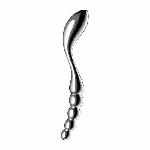 Kovinski dildo, odličen za senzorično igro s temperaturnimi razlikami.