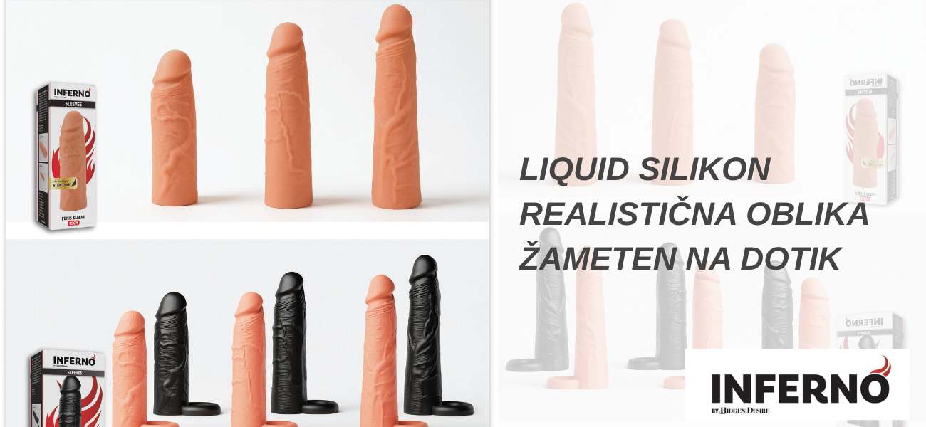 Rokavček za penis iz tekočega silikona inferno by Hidden Desire