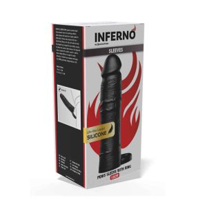 Rokavček z obročem 18 cm črn Inferno