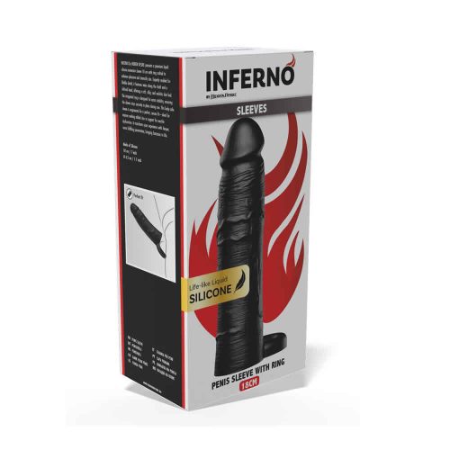 Rokavček z obročem 18 cm črn Inferno