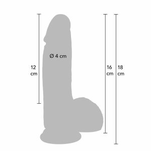 Dimenzije Inferno Realistic dildo tekoči silikon 16 cm balls