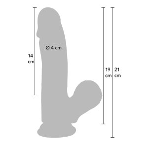 Dimenzije Inferno Realistic dildo tekoči silikon 19 cm balls