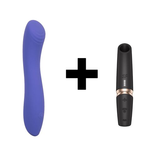 Satisfyer Perfect Kiss in Calexotics Connect Contoured G vibrator