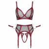 Cottelli Bondage mrežast set z razporkom