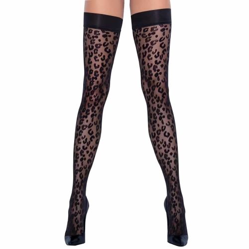 Cottelli Legwear Samostoječe nogavice Leopard