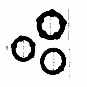 Lolita-LifeStyle-Smooth-nubs-triple-stamina-ring-set-3 Obročki za penis Smooth nubs