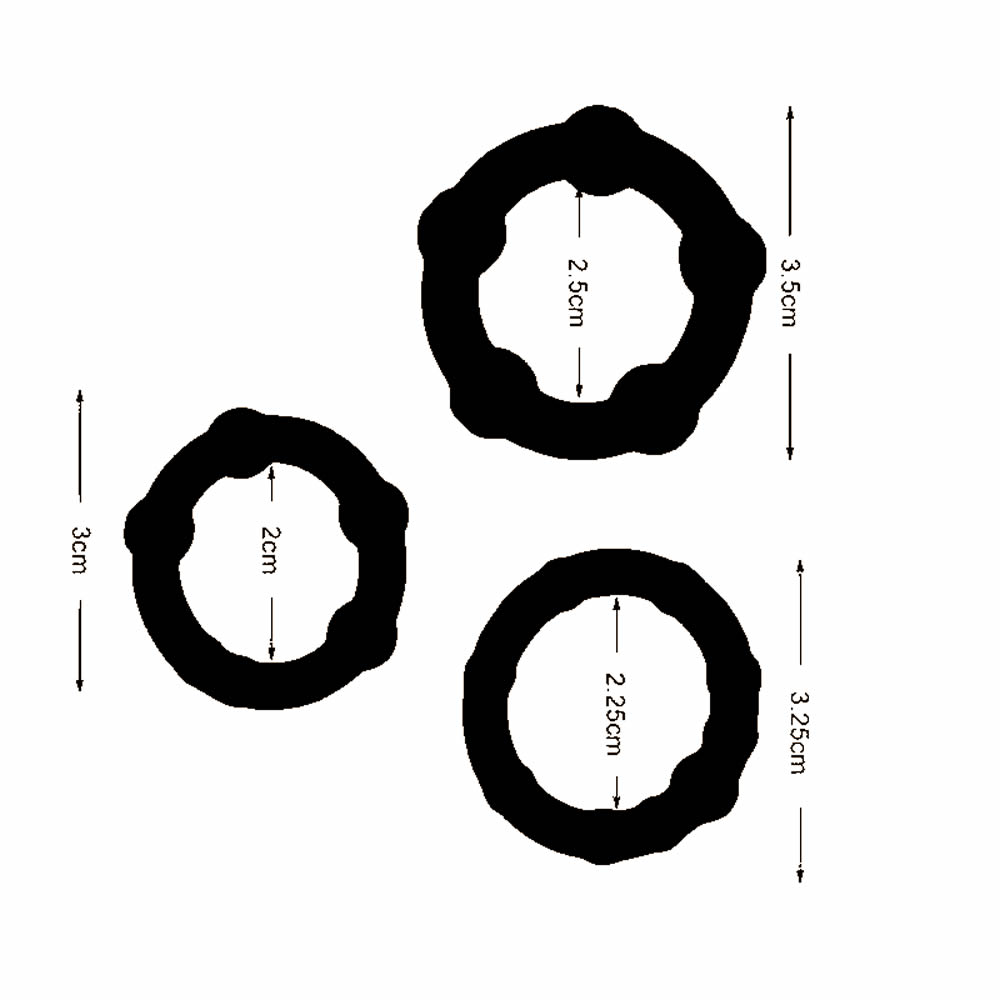 Lolita-LifeStyle-Smooth-nubs-triple-stamina-ring-set-3 Obročki za penis Smooth nubs