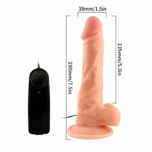 Lolita-LifeStyle-Ultra-realistic-vibrating-dildo-pvc-7.5-inch-3 Vibracijski dildo Ultra realistic 7.5 inch