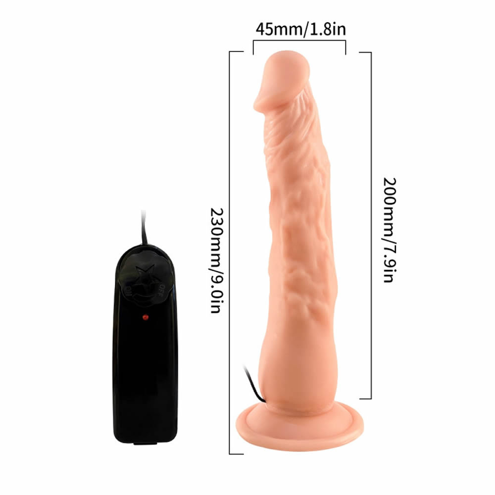 Lolita-LifeStyle-Ultra-realistic-vibrating-dildo-pvc-9-inch-2 Vibracijski dildo Ultra realistic 9 inch