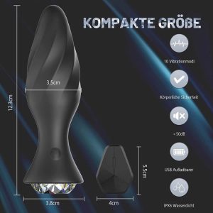 Analni vibrator z daljincem Jewelry