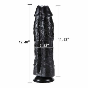 XXL dildo za dvojno penetracijo X-men black