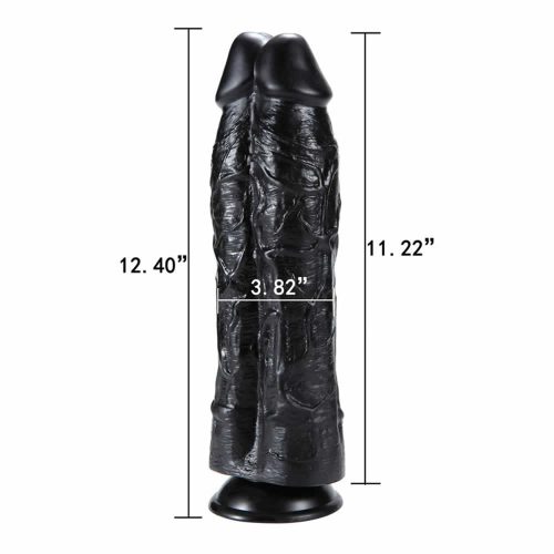 XXL dildo za dvojno penetracijo X-men black