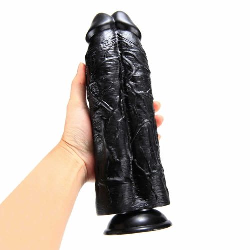 XXL dildo za dvojno penetracijo X-men black