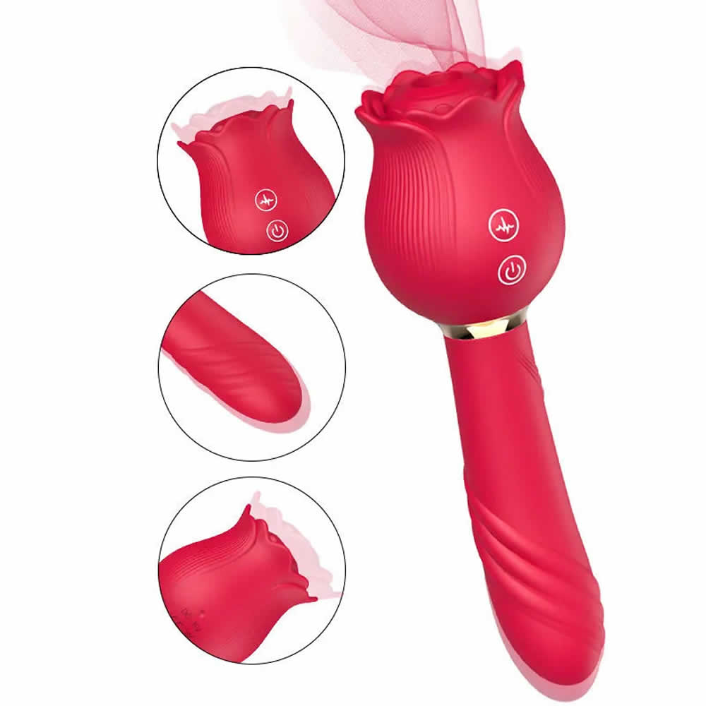 Lolita-LifeStyle-Double-sided-Rose-sucking-vibrator-2 Vibrator 2 v 1 Rose sucking