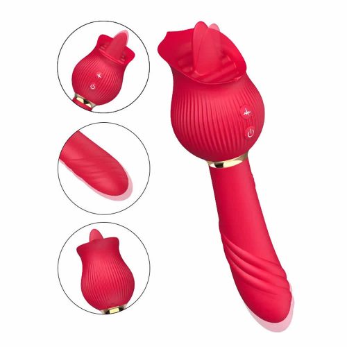 Vibrator 2 v 1 Tongue licking