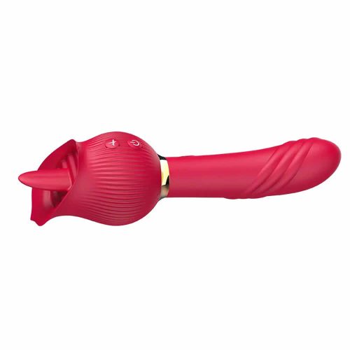 Vibrator 2 v 1 Tongue licking