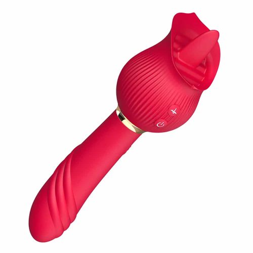 Vibrator 2 v 1 Tongue licking